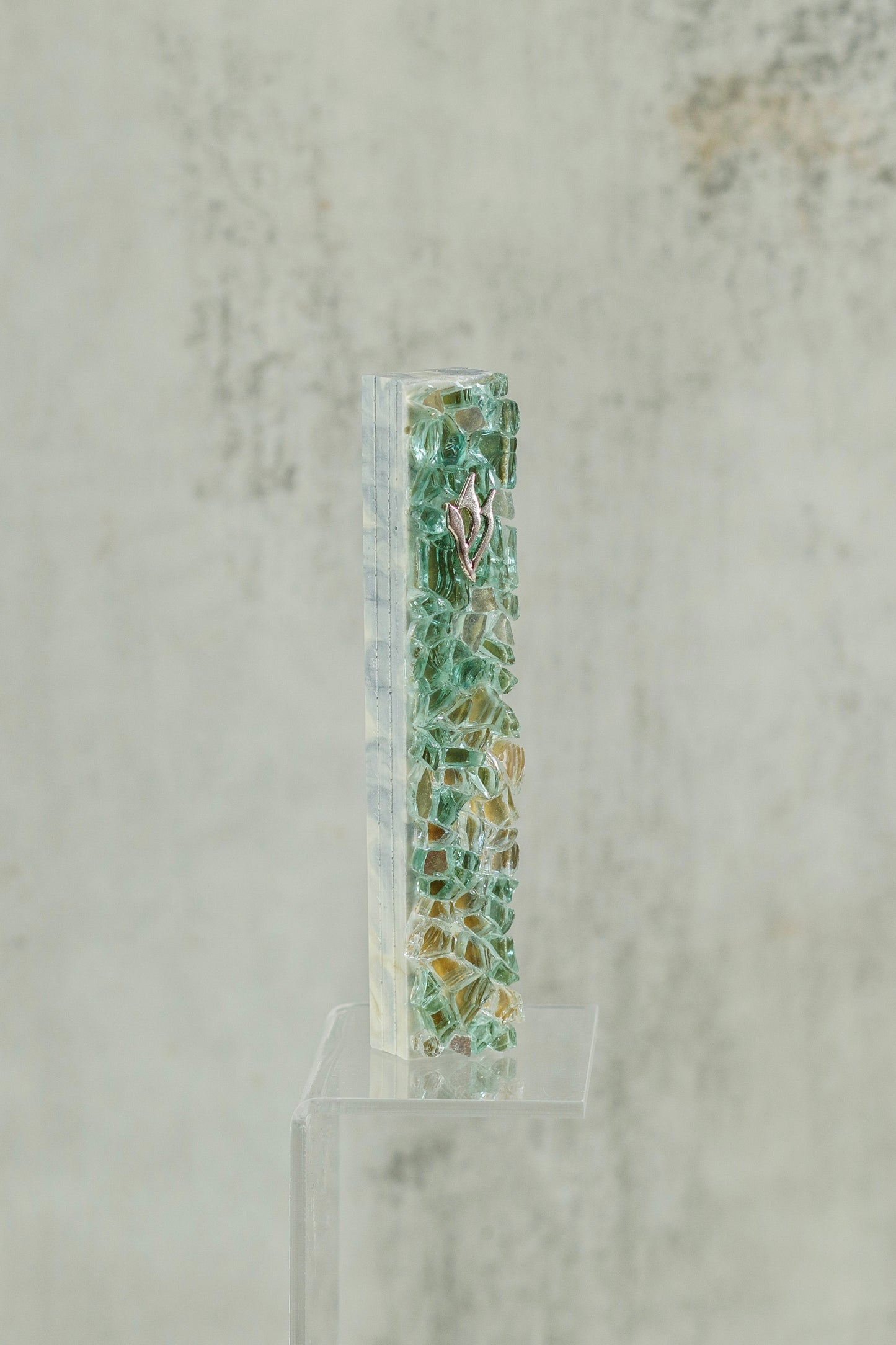 Green Glass Mezuzah Case (Copy)