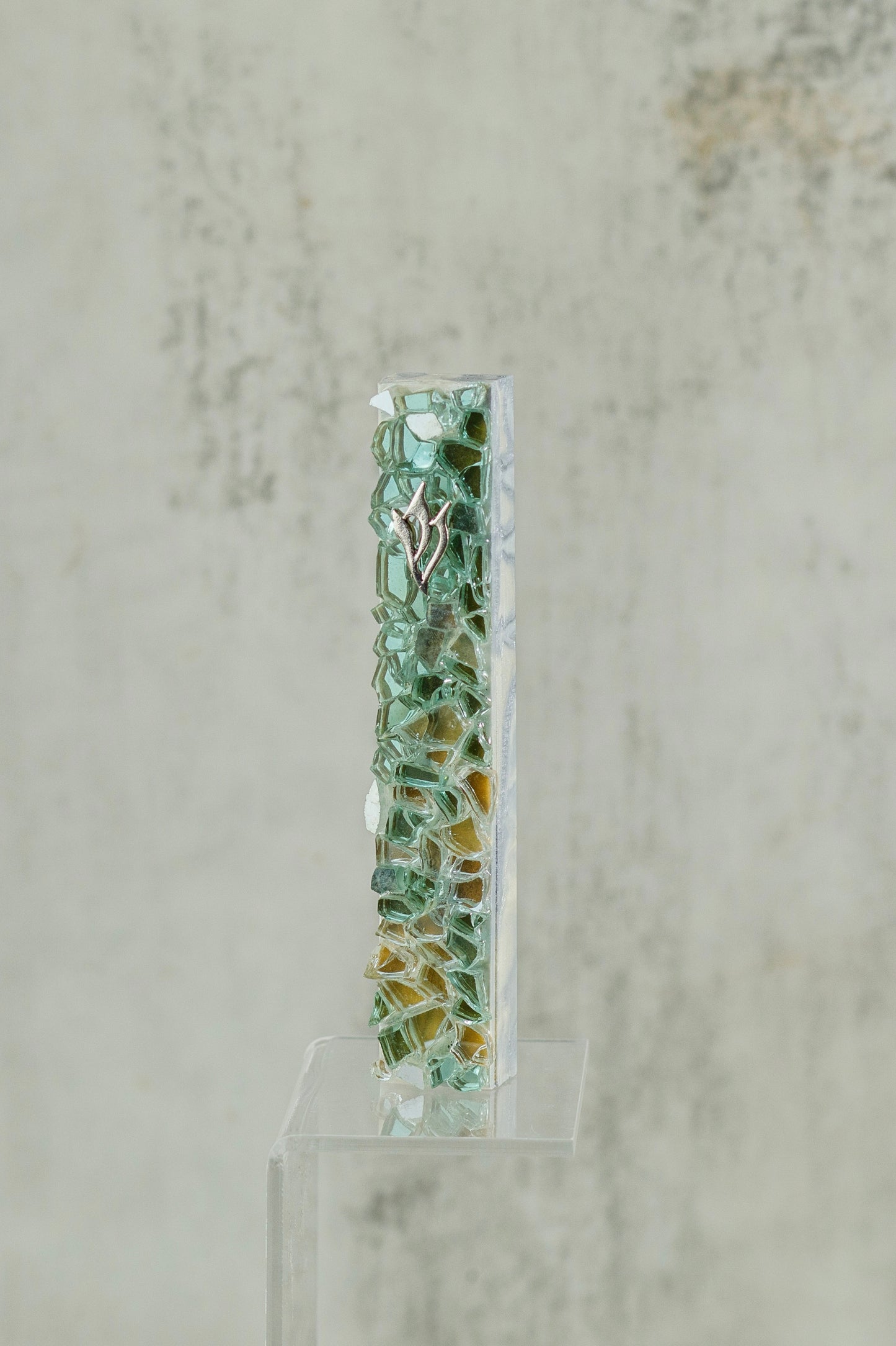 Green Glass Mezuzah Case (Copy)