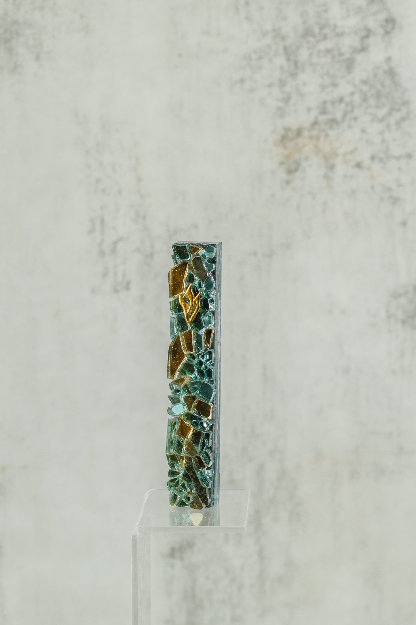 Gold and Teal Mezuzah Case (Copy)