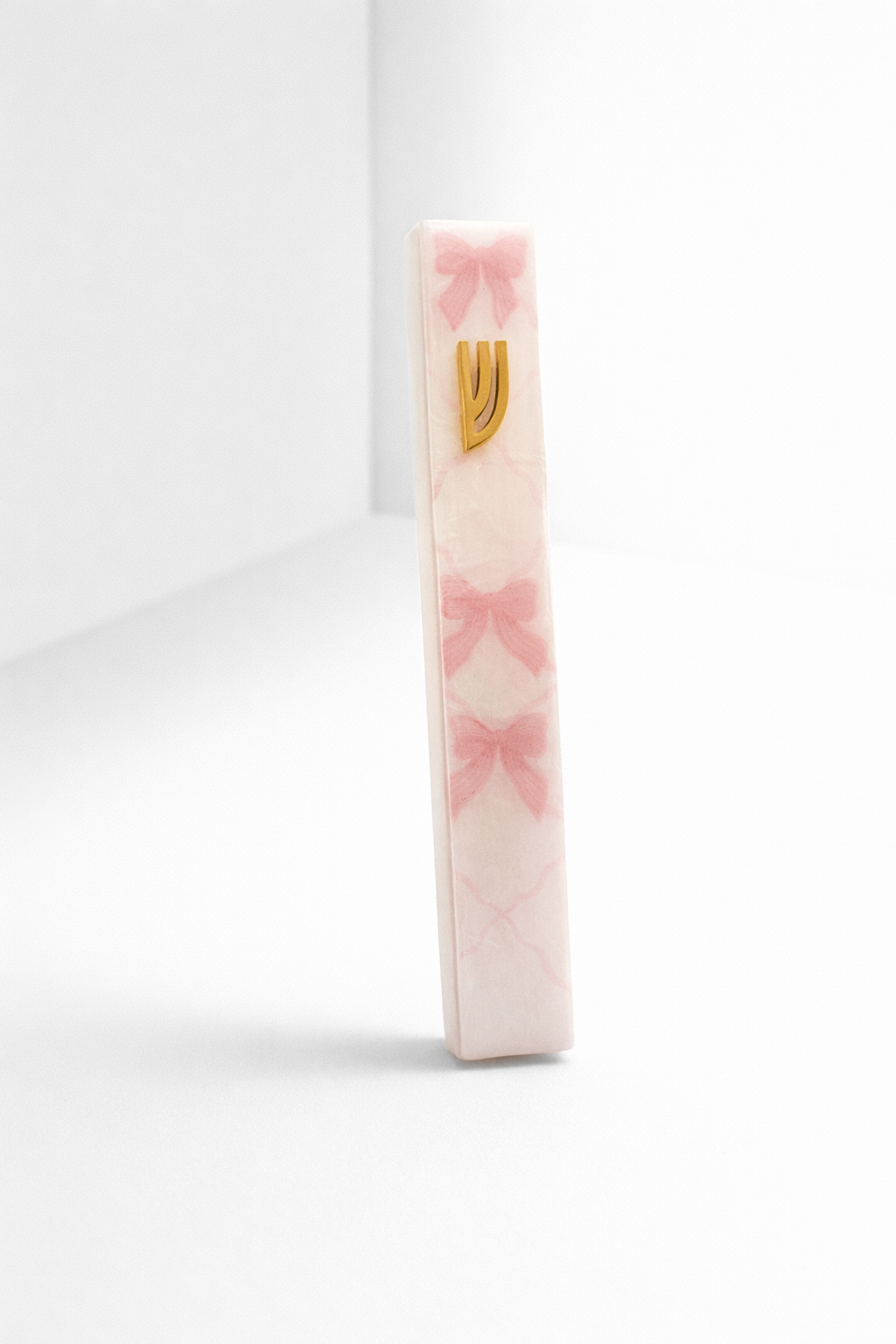 Elegant bow mezuzah case