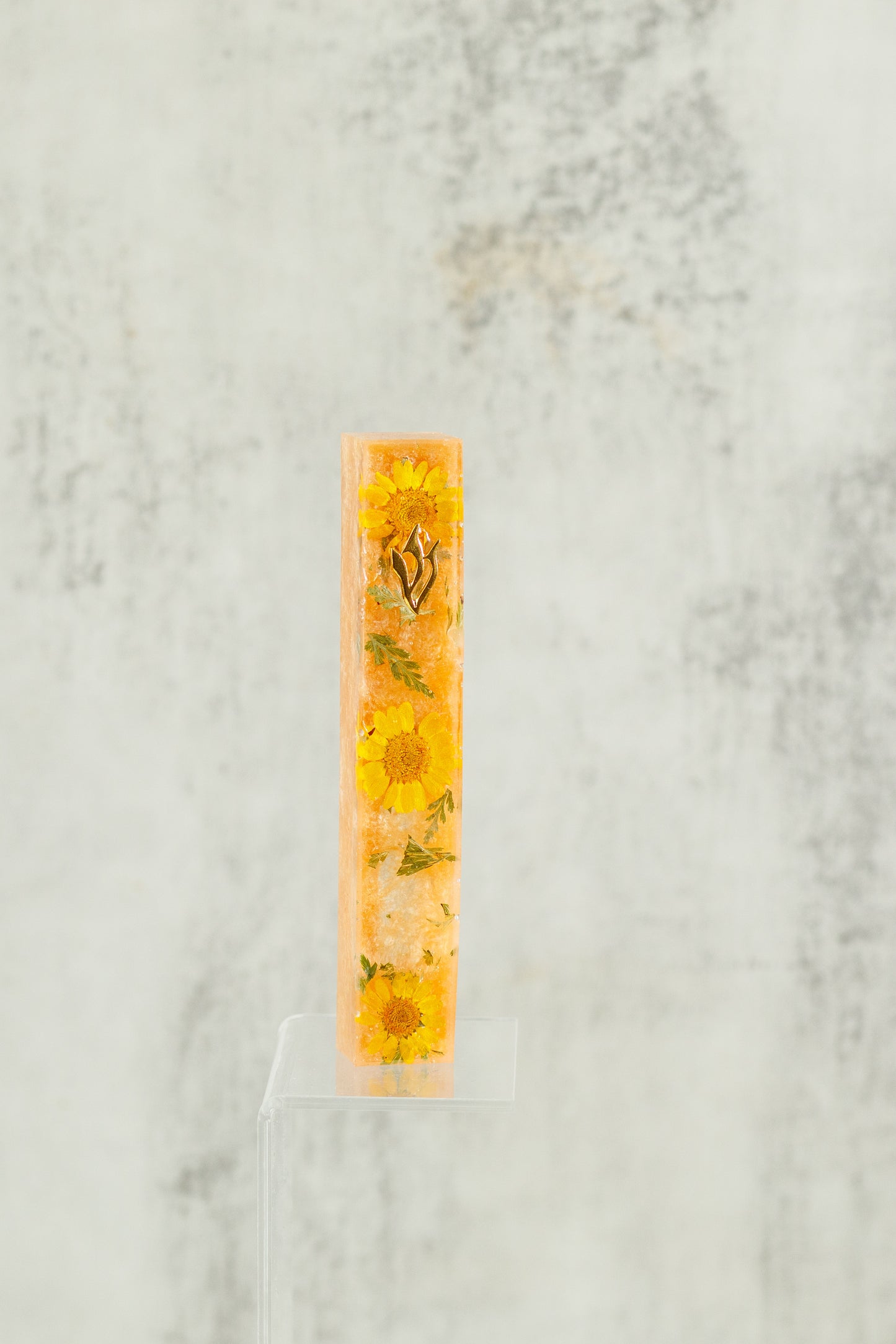 6 inch Golden Sunflower Inlay Mezuzah Case (Copy)