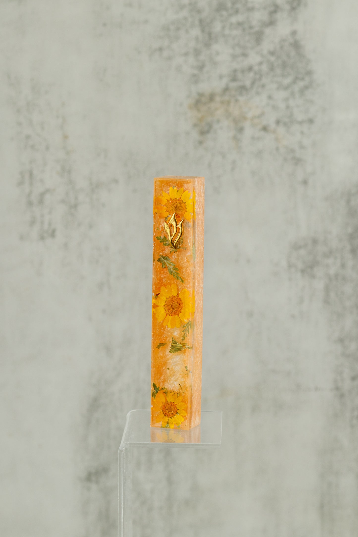 6 inch Golden Sunflower Inlay Mezuzah Case (Copy)
