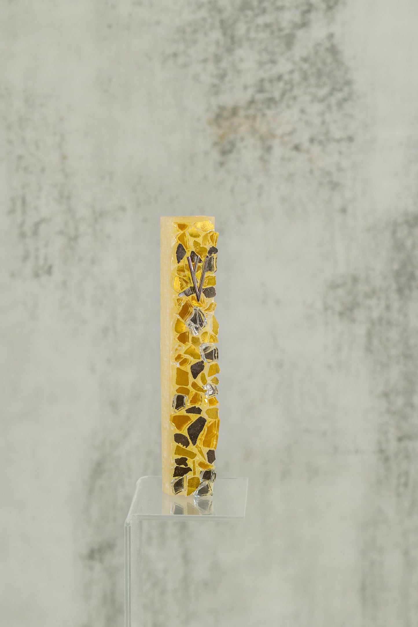 Amber and Silver Mezuzah Case