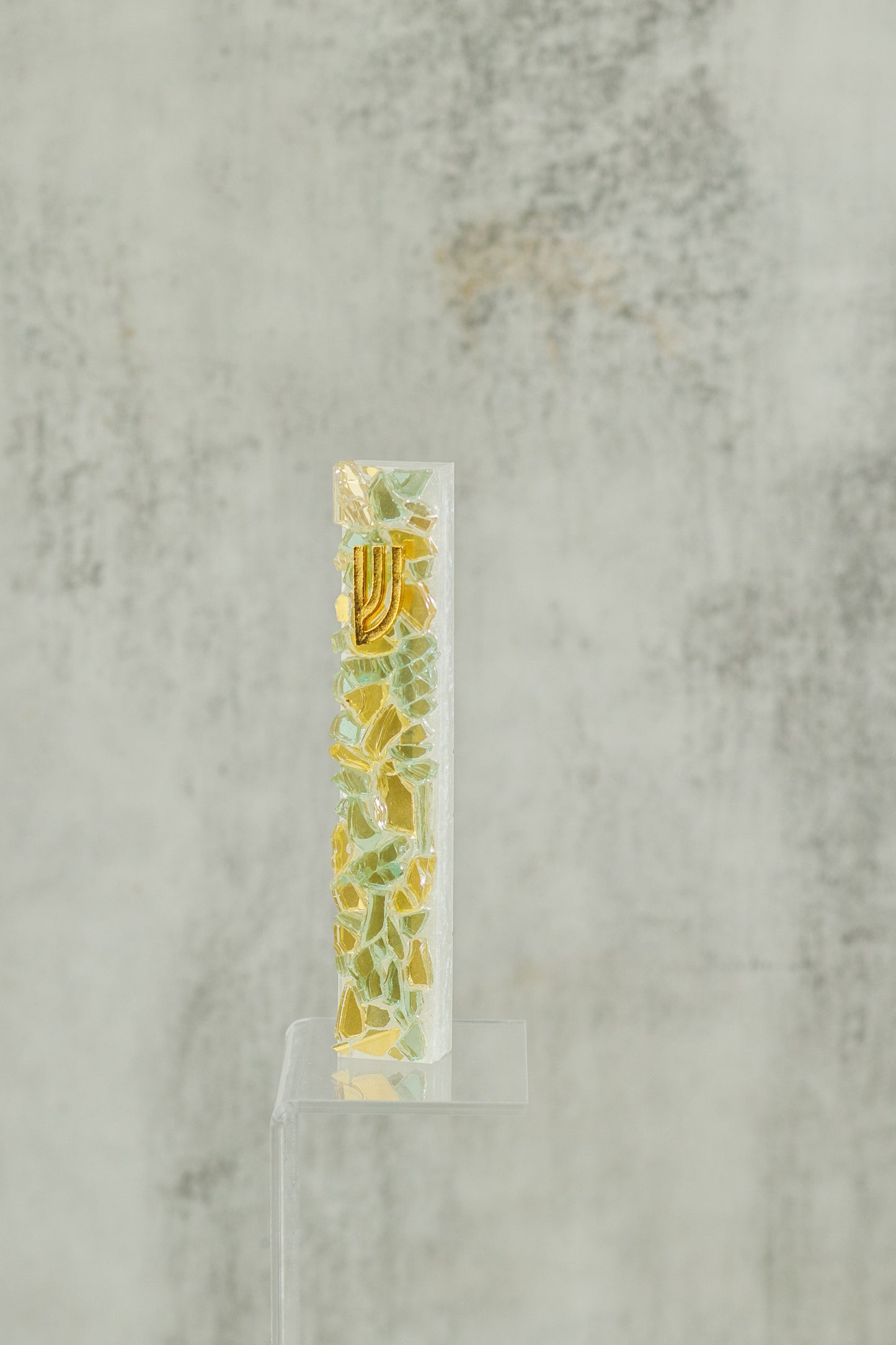 Green and Amber Gold Mezuzah Case (Copy)