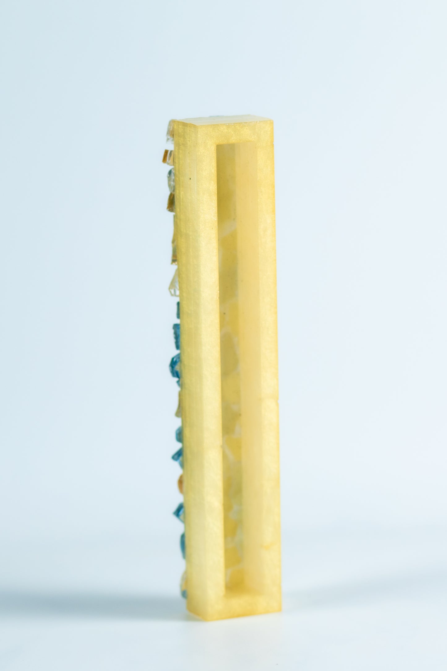 Teal mezuza case