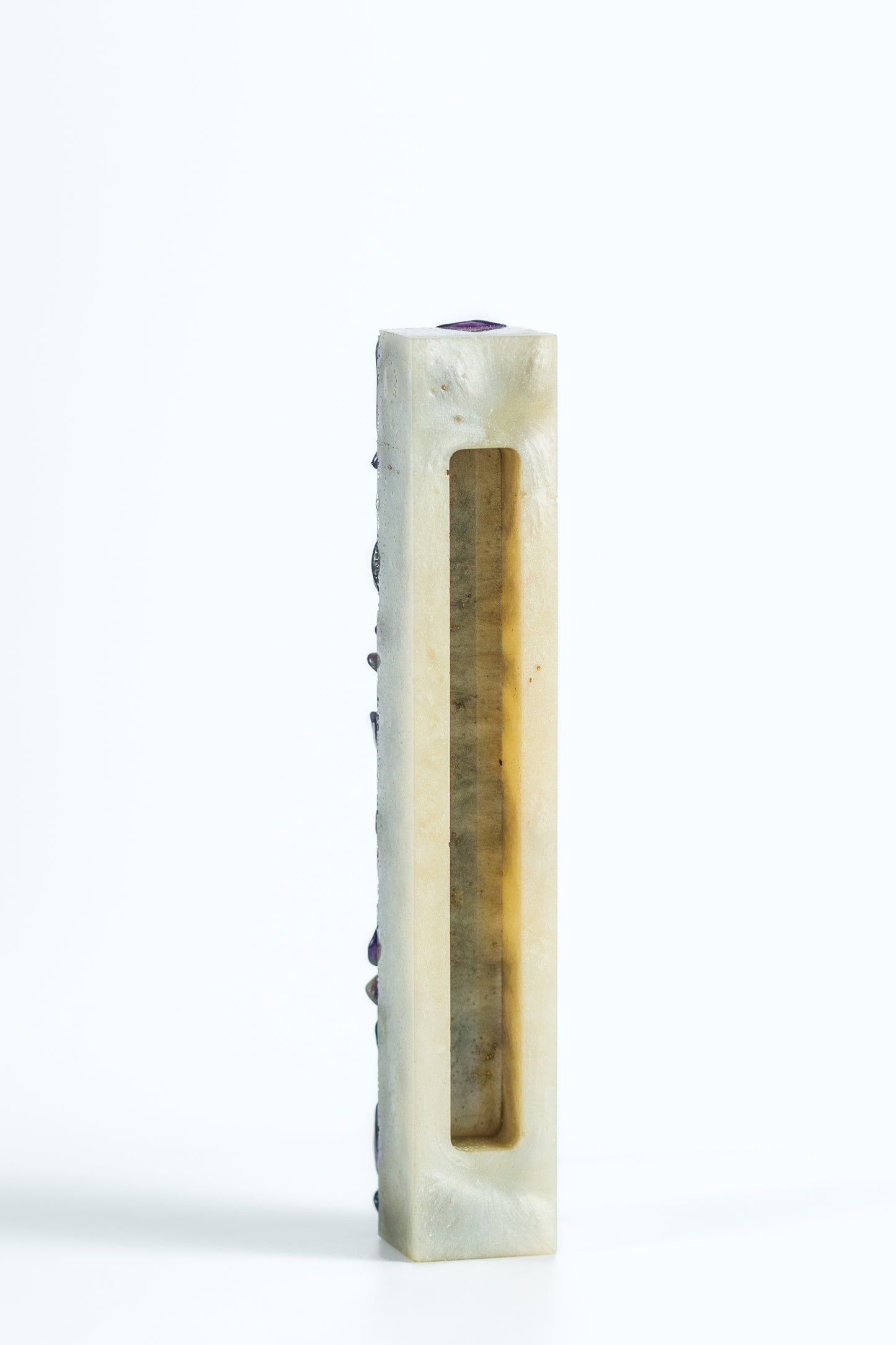 Sunflower Inlay Mezuzah Case