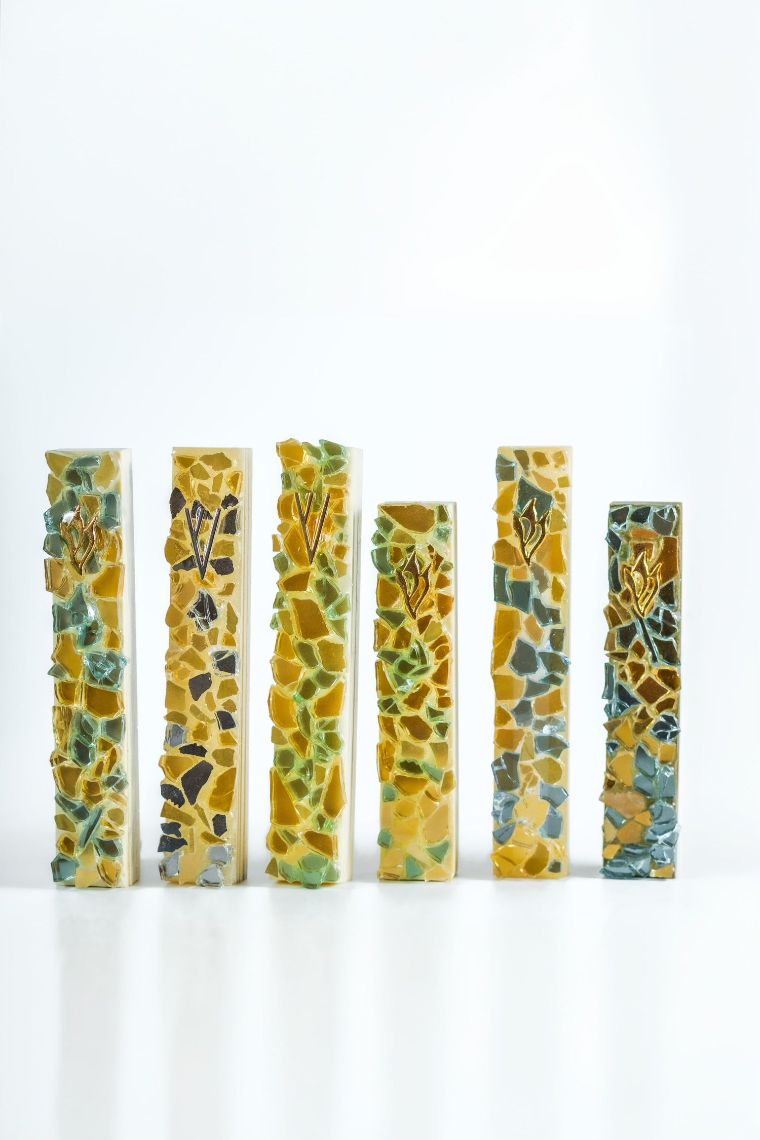 Fire Glass Mezuzah Cases