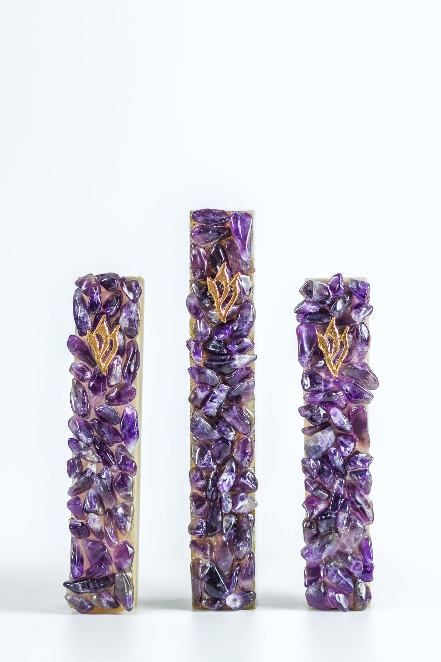 Natural Crystal Mezuzah Cases