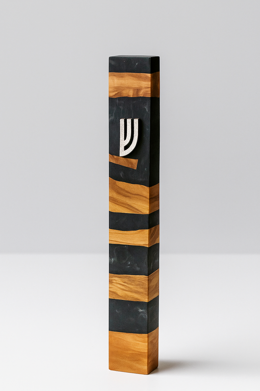 Wood And Resin Mezuzah