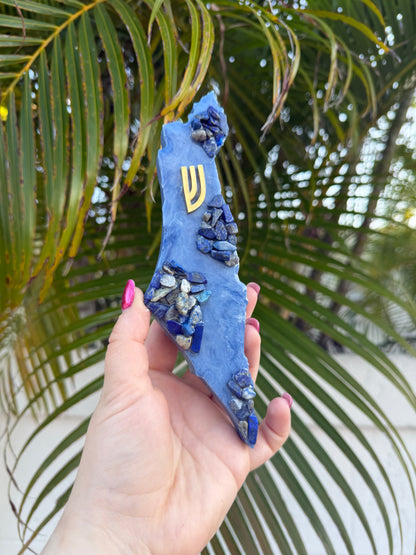 Lapis Israel shaped mezuzah
