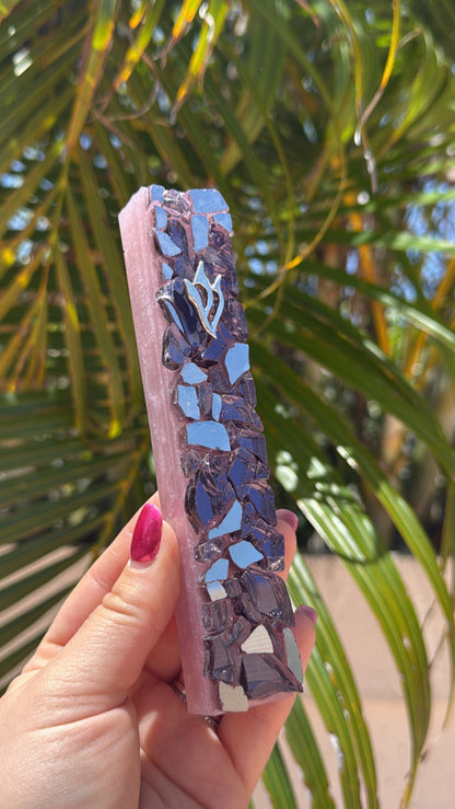 pink/ Purple silver  Mezuzah Case