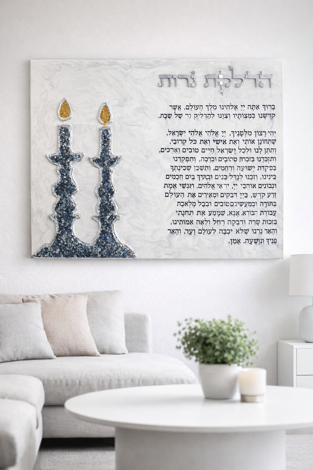 Candle lighting wall Art 30x40