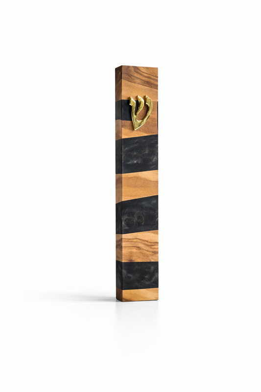 9 inch Wood And Resin Mezuzah