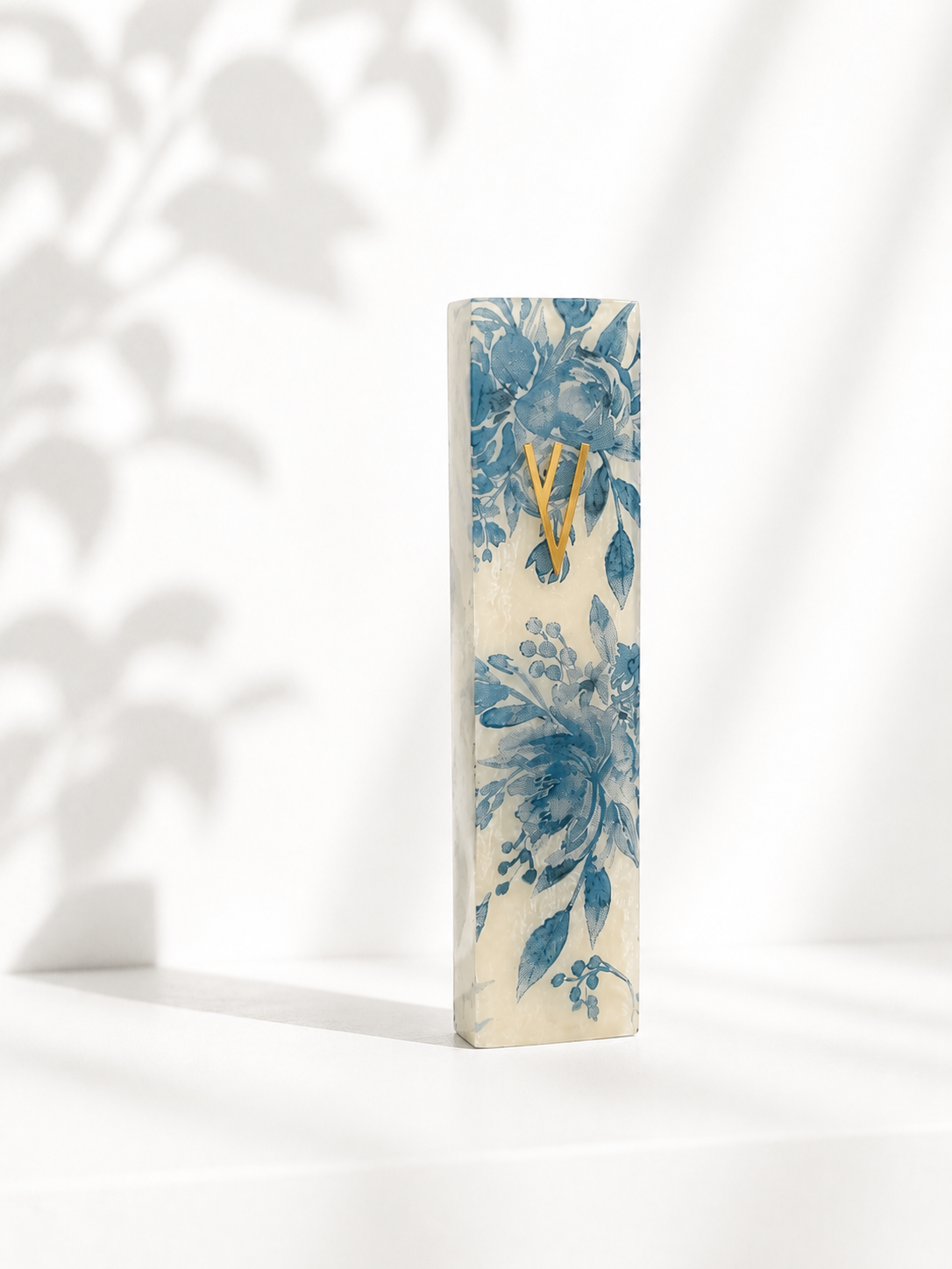 Mykonos Inspired-Floral Mezuzah Case