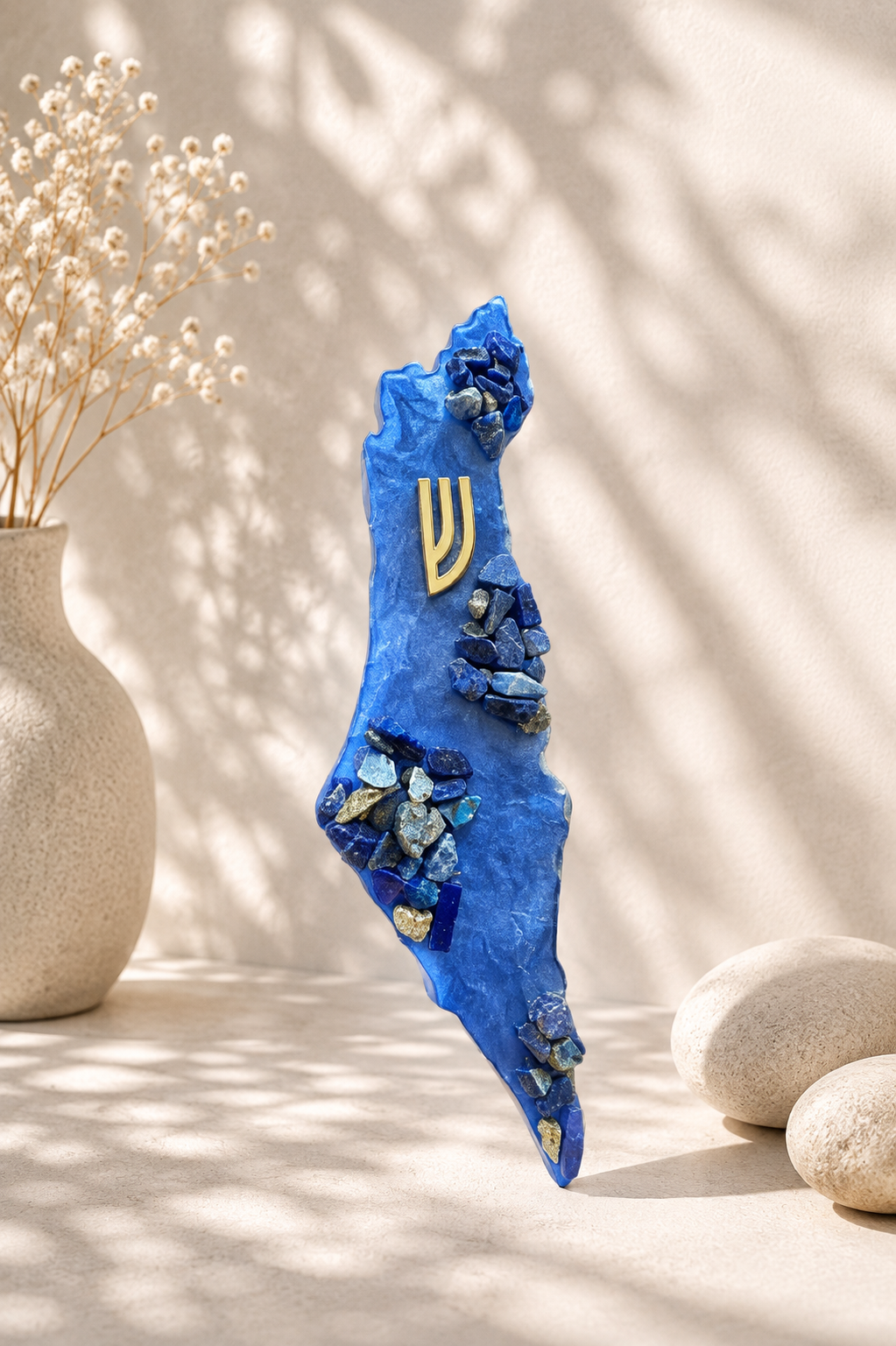 Lapis Israel shaped mezuzah