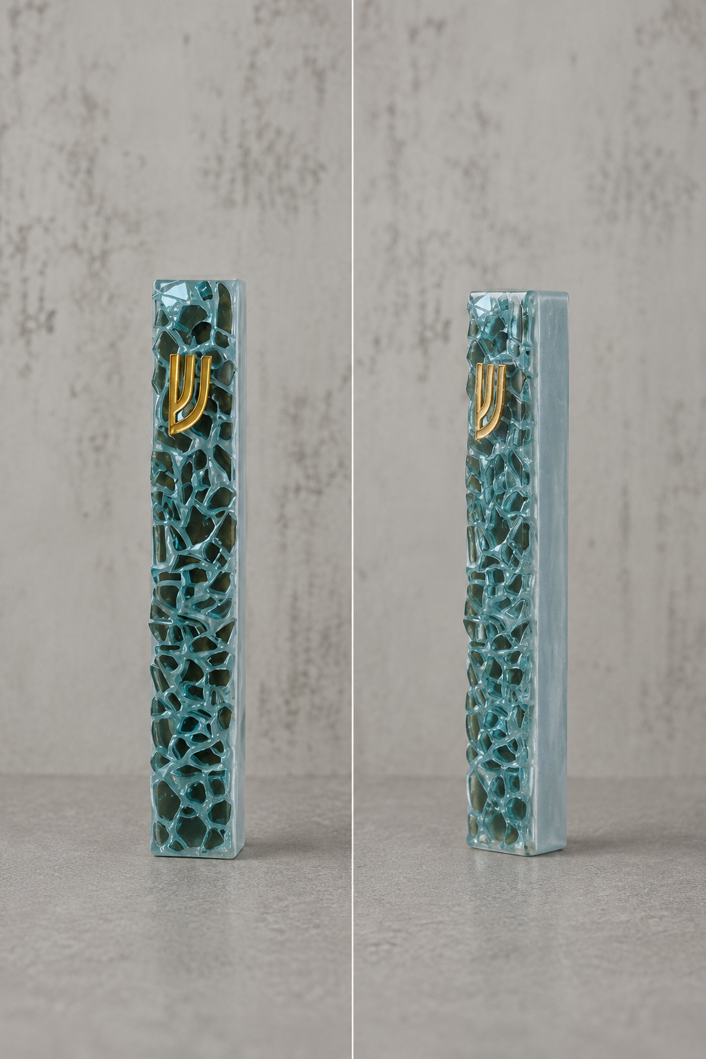 Blue Mezuzah Case