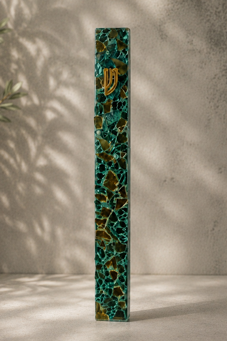 Teal Mezuzah Case