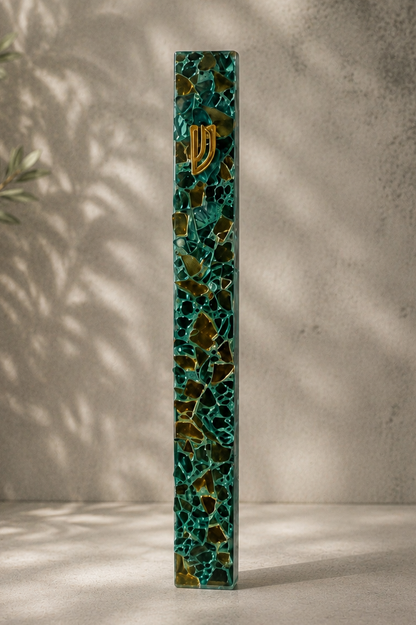 Teal Mezuzah Case