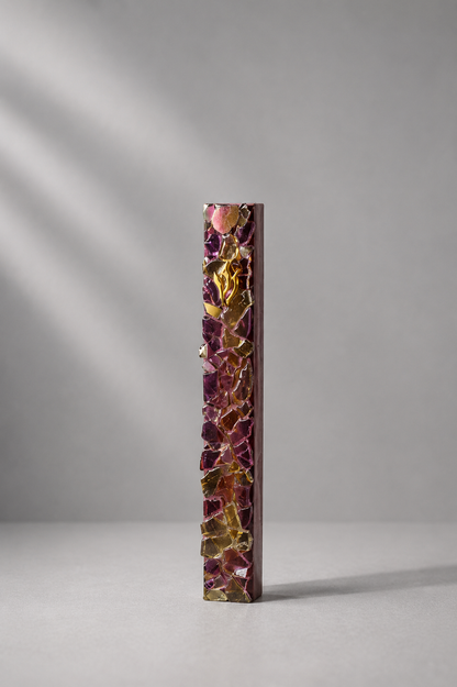 Purple and Gold Mezuzah Case