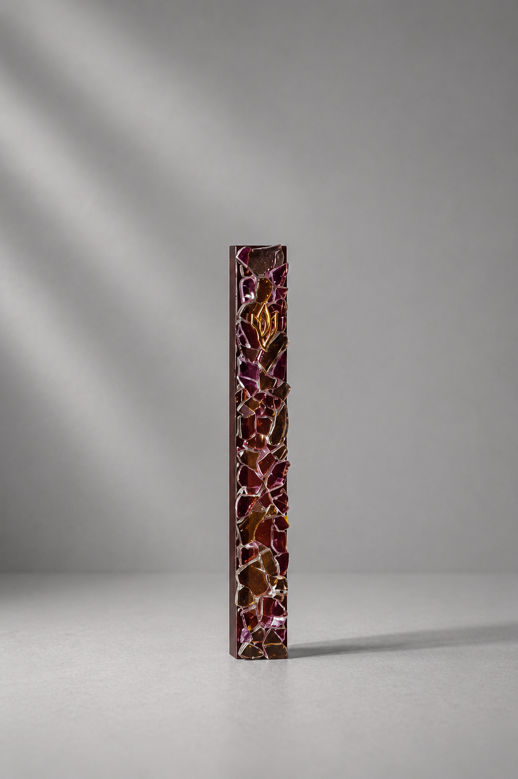 Purple and Gold Mezuzah Case