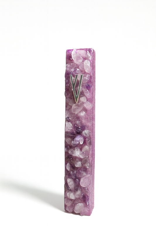 Amethyst and rose quartz purple case