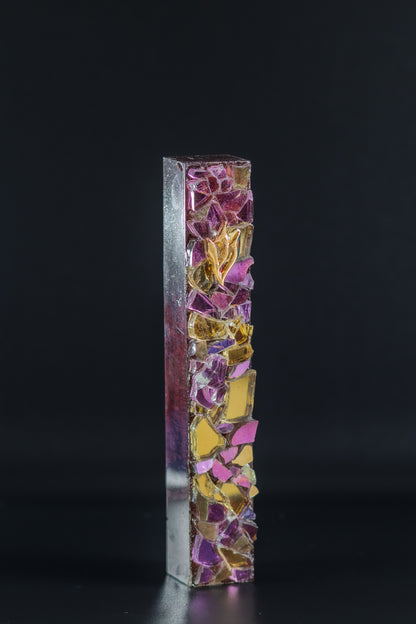 Burgandy Gold Mezuzah Case