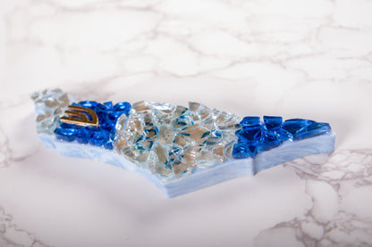 Israel-Shaped Mezuzah Case -Am Yisroel Chai