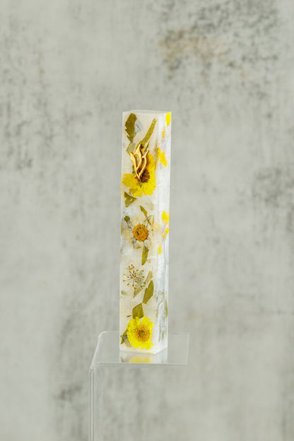 Sunflower Inlay Mezuzah Case